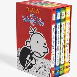 DIARY OF A WIMPY KID BOOKS 1-4 HARDCOVER in Box
